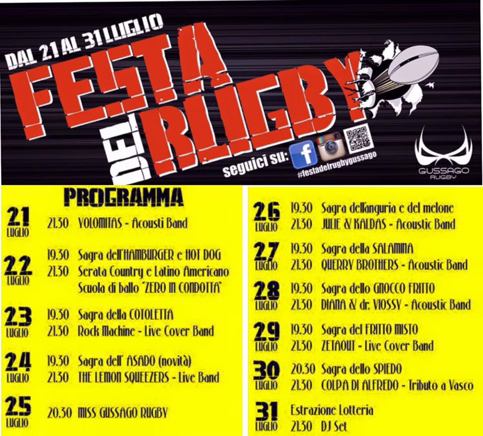 Festa rugby 2016